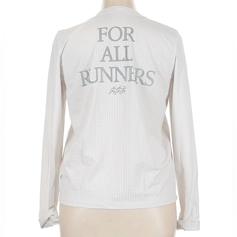 Lululemon Breathable For All Runners Long Sleeve Shirt Light Vapor Size 12 RARE - Picture 6 of 9